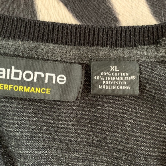 MENS CLAIBORNE PERFORMANCE XL V NECK SWEATER - Picture 3 of 6